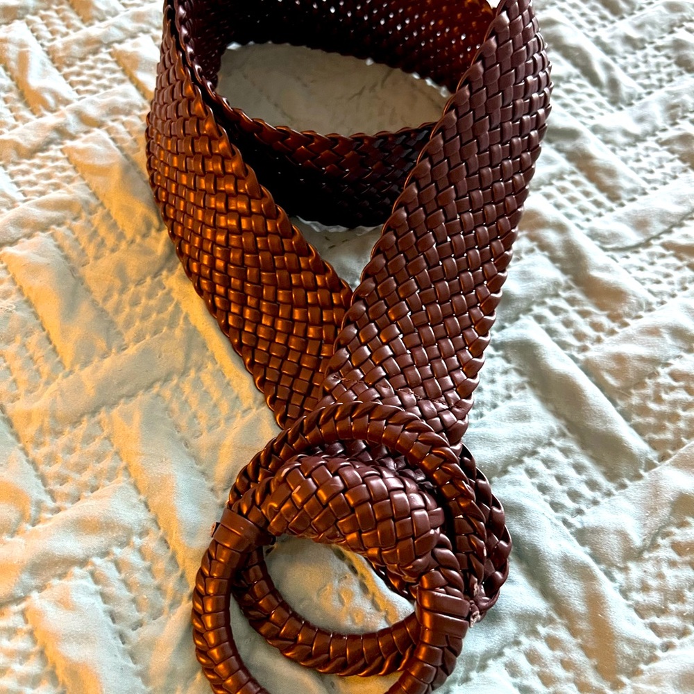 Woman’s Brown leather belt 33” waist or less
